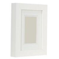 white single frame wood picture frame h22cm x w17cm