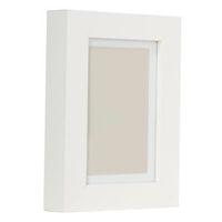 White Single Frame Wood Picture Frame (H)20cm x (W)15cm