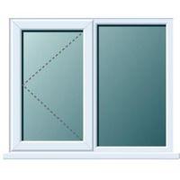 White PVCu LH Side Hung with Fixed Lite Window (H)970mm (W)905mm