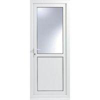 white pvcu half glazed back door frame lh h2055mm w920mm