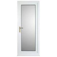 white pvcu fully glazed external back door frame rh h2055mm w840mm