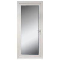 white pvcu fully glazed external back door frame lh h2055mm w840mm