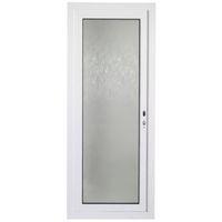 White PVCu Fully Glazed External Back Door & Frame Lh (H)2055mm (W)840mm