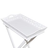 white tray pot side table