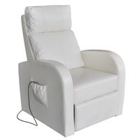 White Artificial Leather Electric Massage Chair