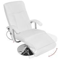 White Artificial Leather Electric TV Recliner Massage Chair