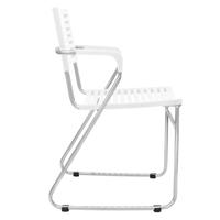 White Stackable Arm Chair 2 pcs