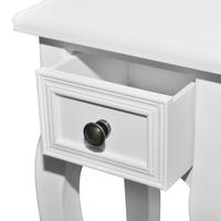 White Telephone Side Table with Drawer 2 Sizes