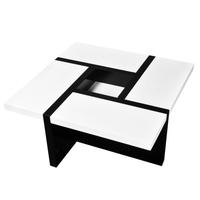 white black high gloss coffee table