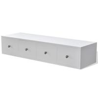 white wood four drawer cabinet