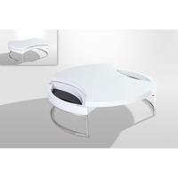 Wheel High Gloss Rotating Top Coffee Table In White