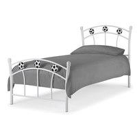 White Metal Soccer Bed