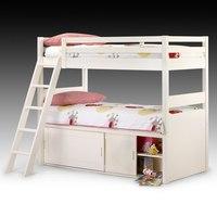 White Kids Bunk Bed with Storage