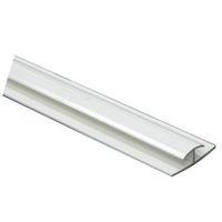 White PVC T Profile (H)8mm (W)8mm (L)1m