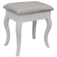 white wooden bedroom stool