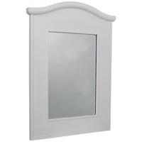 White Wooden Curved Mirror