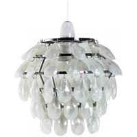 White Shell Ceiling Pendant (Set of 6)