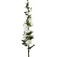 White Single Stem Hollyhock Flower (Set of 3)