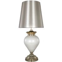 White Pearl Rogue Statement Lamp with Champagne Shade
