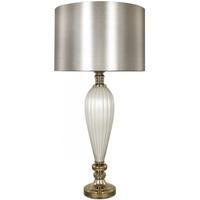 White Pearl Classical Table Lamp with Champagne Shade