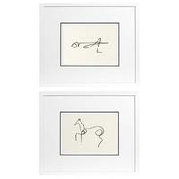 White Frame Prints Pablo Picasso (Set of 2)