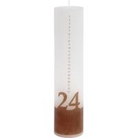 white and copper calendar candle set of 4