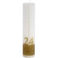 White and Gold Calendar Candle (Set of 4)
