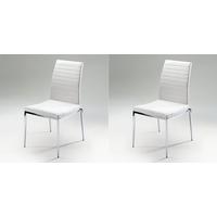 white jax dining chair pair