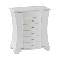 White Wooden Jewellery Armoire, Wood