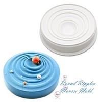 White Ripple Silicone Round Shape Cake Decorating Tools For Non-Stick Mousse Baking Brownie Chiffon Sponge Cakes Pan Mold M-30