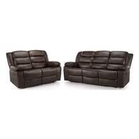 Whitfield 3 and 2 Seater Reclining Suite Brown
