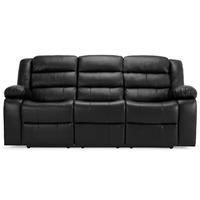 Whitfield 3 Seater Reclining Sofa Black