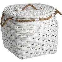 White Woven Storage Basket - Ideal For Your Home