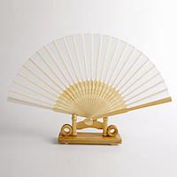 white bamboo hand fan set of 4