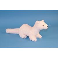 white ferret soft toy 28cm rb233w