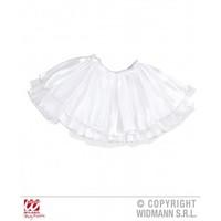 White Satin & Tulle Tutu for Gymnastics Dancer Ballerina Fancy Dress