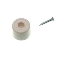 White Rubber Door Stop Stay Guard 28MM 1 1/8 Inch + Screws ( pack of 200 )