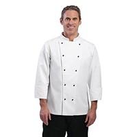 whites chefs apparel dl710 xs chicago long sleeve chef jacket white