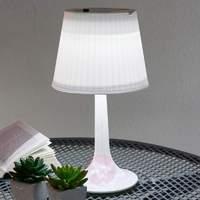 White solar table lamp Jesse with LEDs