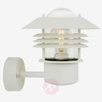 white outdoor wall lamp island