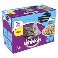 Whiskas 1+ Cat Food Casserole Fish Selection 85g 12 Pack