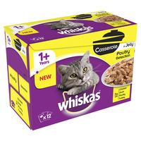 Whiskas 1+ Cat Food Casserole Poultry Selection 85g 12 Pack