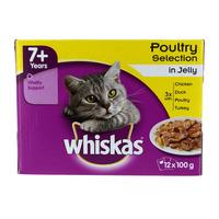 whiskas pouch poultry selection in jelly x12