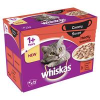Whiskas 1+ Soup Cat Food Pouch 12 x 85g