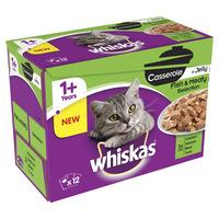 whiskas 1 cat food casserole fishymeaty selection 85g 12 pack