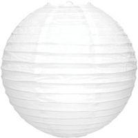 White Ribbed Ball Light Shade (D)35cm