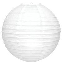 White Ribbed Ball Light Shade (D)30cm