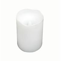 White Color Plastic Flameless Candle (LED Candle) with Dual-Timer