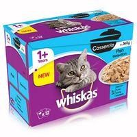 whiskas 1 casserole fish selection in jelly saver pack 48 x 85g