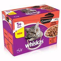 Whiskas 1+ Casserole Meaty Selection in Jelly - Saver Pack: 48 x 85g